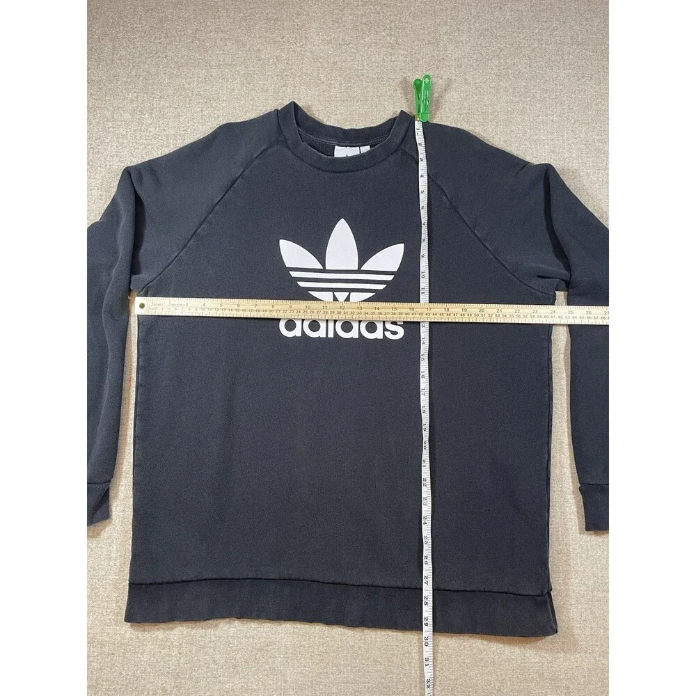 Adidas Trefoil Logo Crewneck Sweatshirt – Men’s XL Black Casual Warm